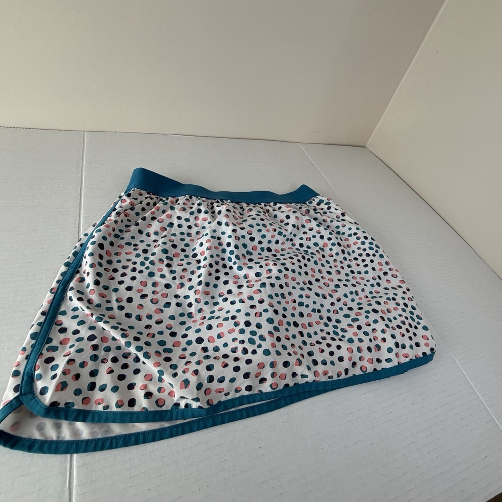 Slazenger Golf Skort Womens XL Stretch Athletic Blue White Polka Dot